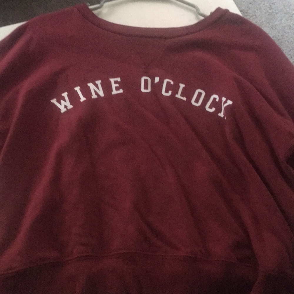 Maroon Crewneck “Wine O’Clock”